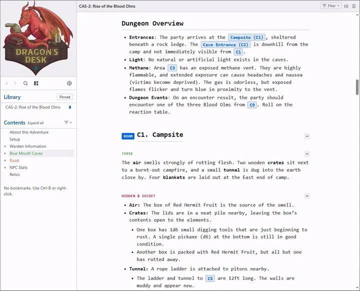 The same module page restyled with a monospace font, wider spacing, and no block backgrounds.